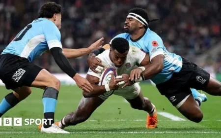 Live Updates: England vs Fiji Score & Commentary in Rugby Autumn Internationals