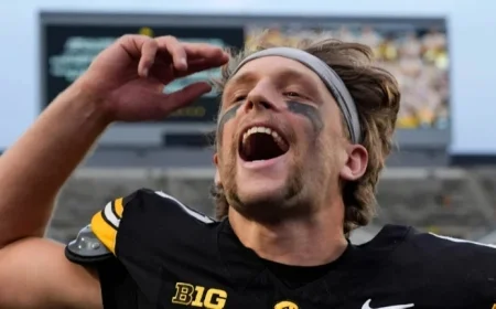 Iowa Quarterback Mark Gronowski’s Injury Status Uncertain Before Oregon Match