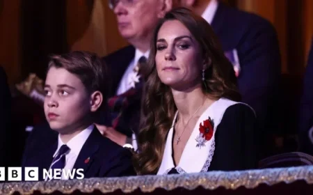 Prince George Attends Festival of Remembrance with Kate and the King