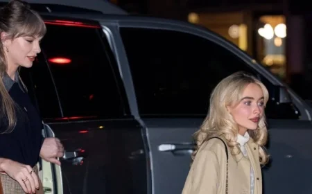 Taylor Swift and Sabrina Carpenter Embrace Their Height-Difference Friendship in Style