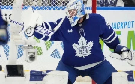 Hildeby Replaces Struggling Stolarz as Maple Leafs Face Bruins