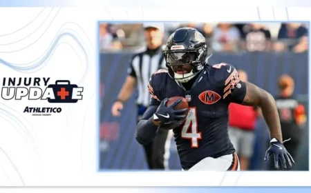 Bears’ RB D’Andre Swift Questionable for Sunday Due to Injury