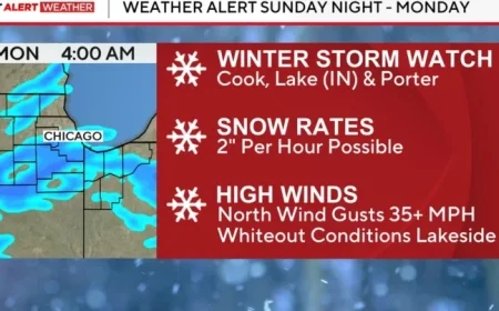Winter Storm Watch Issued for Chicago Area and Indiana: Timeline Inside