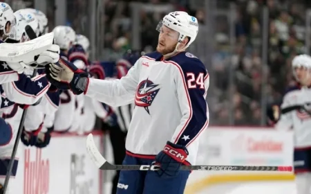 Blue Jackets’ Mathieu Olivier Ejected for Boarding Canucks’ Elias Pettersson