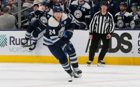 Blue Jackets’ Mathieu Olivier Ejected in Game Against Canucks