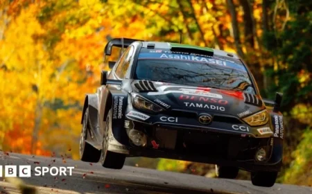 Sebastien Ogier Narrows Elfyn Evans’ Lead with Rally Japan WRC Victory