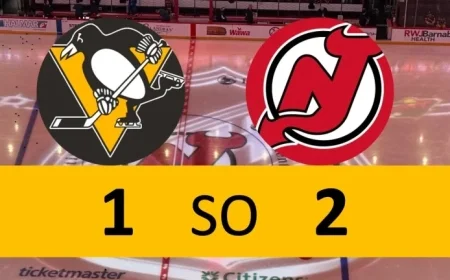 Penguins Fall Short in New Jersey Shootout Defeat