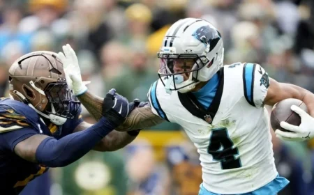 Panthers’ Tetairoa McMillan Set to Face Off Against Saints