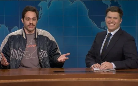 Pete Davidson Surprises on ‘SNL’, Jokes About Ferry