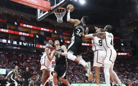 Bucks Confirm Giannis Antetokounmpo’s Status for Rockets Matchup