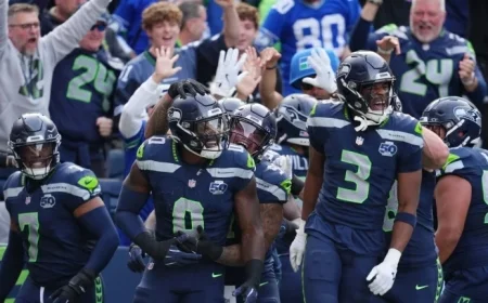 Seahawks Lead 28-0 as DeMarcus Lawrence Scores Second TD in First Half
