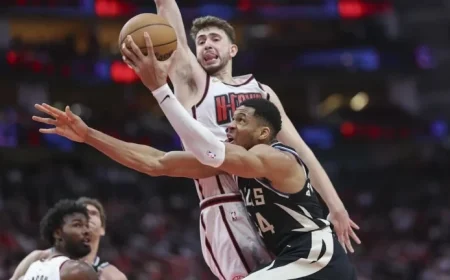 Giannis Antetokounmpo’s Injury Downgraded for Sunday’s Game Against Rockets