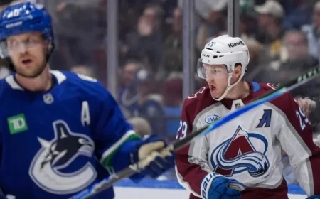 MacKinnon Dominates with Five Points in Avalanche’s Overtime Win Over Canucks