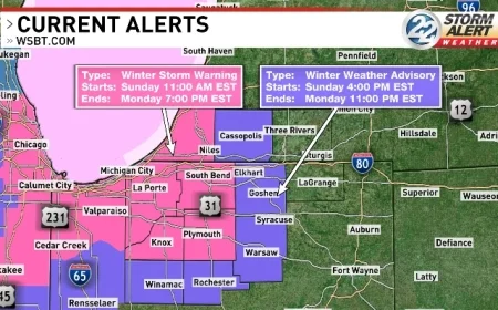 Lake Effect Snow Threatens Sunday Night Travel