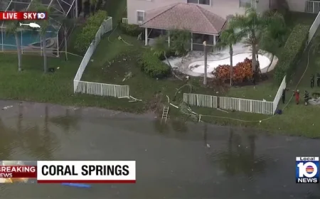 Plane Crashes into Coral Springs Pond, No Survivors Reported