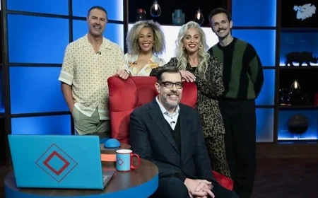 “Stars Compete on Richard Osman’s House of Games with Angelone, Fuller, Hebden, McGuinness”