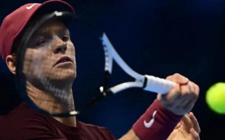 ATP Finals: Sinner Wins First Set Against Auger-Aliassime 7-5