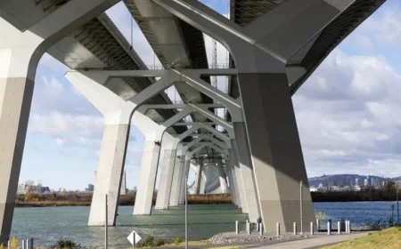Samuel-De Champlain Bridge Already Showing Rust