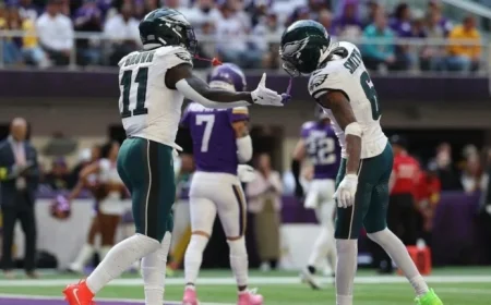 A.J. Brown, DeVonta Smith Surpass Projections in Eagles vs. Packers Thriller