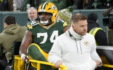 Packers’ Elgton Jenkins sidelined by ankle injury