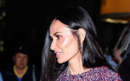 Demi Moore Stuns in Full Gucci Winter Outfit in NYC