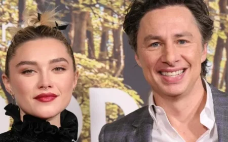 Florence Pugh Reveals Strain of Defending Age-Gap Romance with Zach Braff