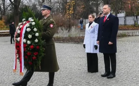Polish Independence Day: Presidential Couple Lays Wreaths at Independence Heroes Monuments
