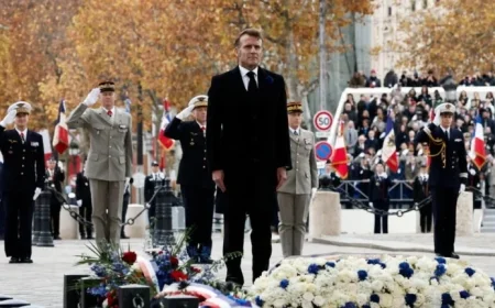 Macron Honors WWII Forced Conscripts on Armistice Day