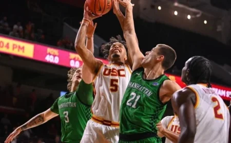 USC Men Achieve Highest Points Since 1998 in Manhattan Rout