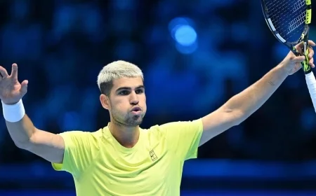 ATP Finals: Carlos Alcaraz outlasts Taylor Fritz in three-set thriller to stay perfect in Turin