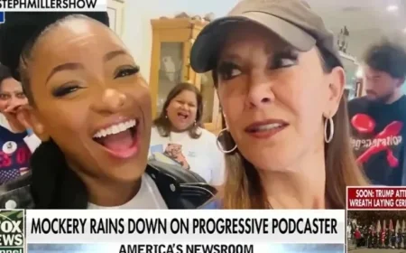 Left-Wing Podcaster Bizarrely Kisses Jasmine Crockett’s Shoes