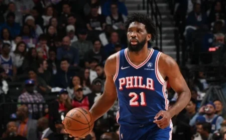 76ers’ Joel Embiid Sidelined Against Celtics Due to Knee Soreness