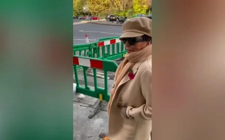Joan Collins Stuck Amid Central London’s Roadwork Challenges
