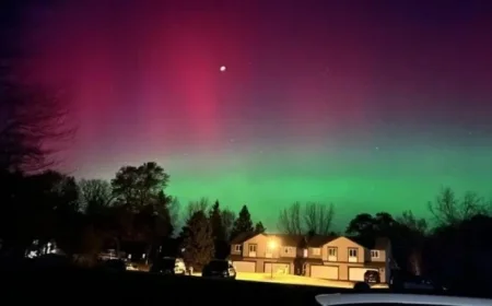 Severe Solar Storm Illuminates Northern Lights Over Southern U.S. States