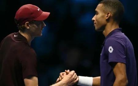 ATP Finals: Auger-Aliassime Falls to Sinner in Straight Sets