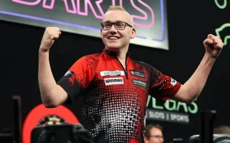 Jurjen van der Velde Discusses His Dramatic Celebration at Grand Slam of Darts