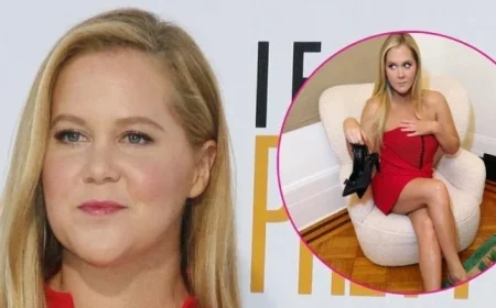 Amy Schumer Dazzles in Red Dress During Weight-Loss Journey