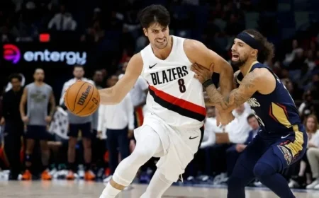 Sharpe, Avdija Lead Blazers to Dominant Victory Over New Orleans