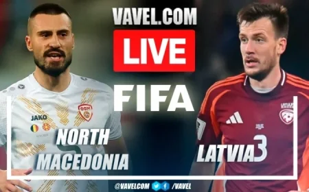 Live Score: North Macedonia Faces Latvia in Friendly Match