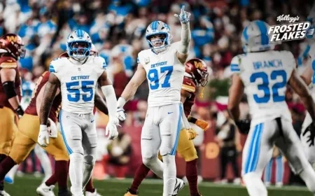 Lions’ Aidan Hutchinson Eager to Challenge Eagles’ Offensive Line