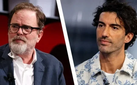 Justin Baldoni Discusses Ryan Reynolds Drama with Rainn Wilson via Text