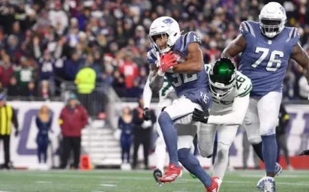 Patriots Coach Lists TreVeyon Henderson for Key 3-TD Performance