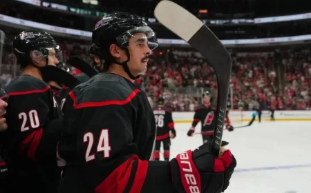 Hurricanes’ Jarvis Leaves Game Due to Apparent Facial Injury