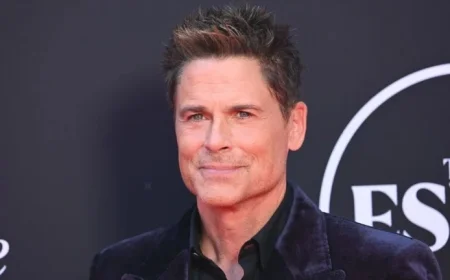 Rob Lowe’s Christmas Tree Embraces Elegant White and Silver Theme