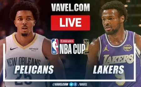 Lakers Triumph Over Pelicans: Live Score Update (95-77)