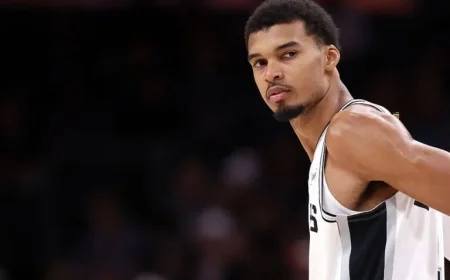 Victor Wembanyama Dunks Powerfully Over Lakers’ Bronny James