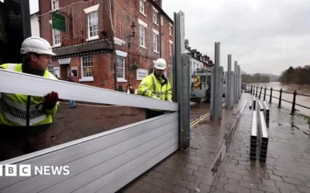 Flood Defences to Protect Bewdley as River Severn Rises