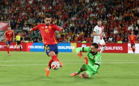 Spain Includes Two Barcelona Stars in Starting Lineup Against Georgia