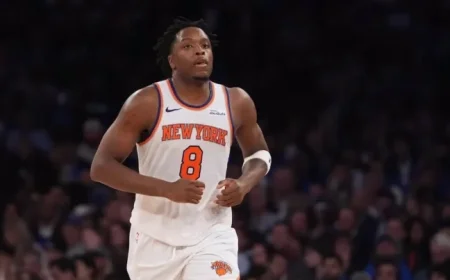 Knicks’ Anunoby Leaves First Quarter with Hamstring Injury