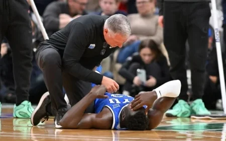 BYU’s Keita Exits Game Following Collision Injury